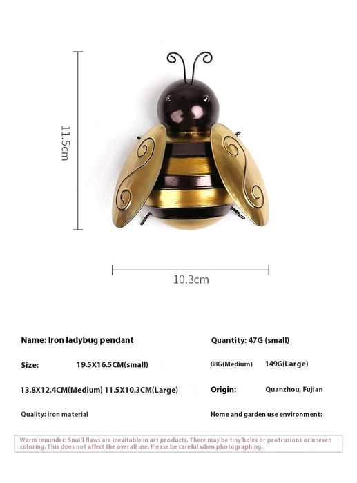 Idyllische Bienen-Wanddekoration aus Eisen