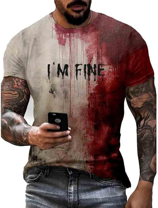 I AM FINE Art Graffiti Roter Hoodie