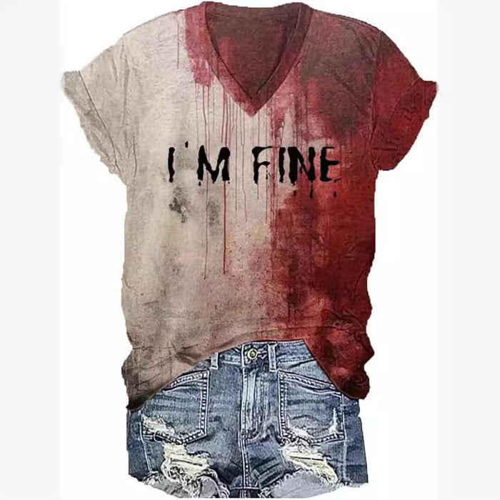 I AM FINE Art Graffiti Roter Hoodie
