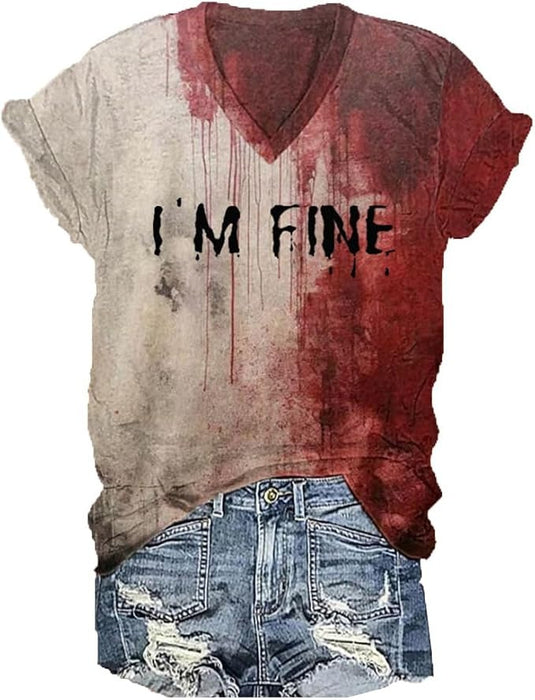 I AM FINE Art Graffiti Roter Hoodie