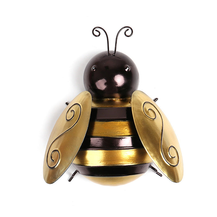 Idyllische Bienen-Wanddekoration aus Eisen