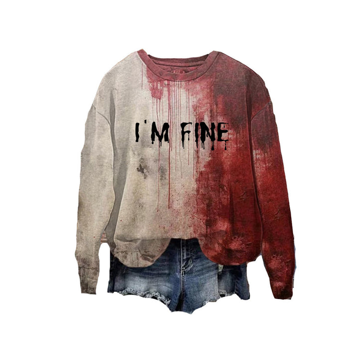 I AM FINE Art Graffiti Roter Hoodie