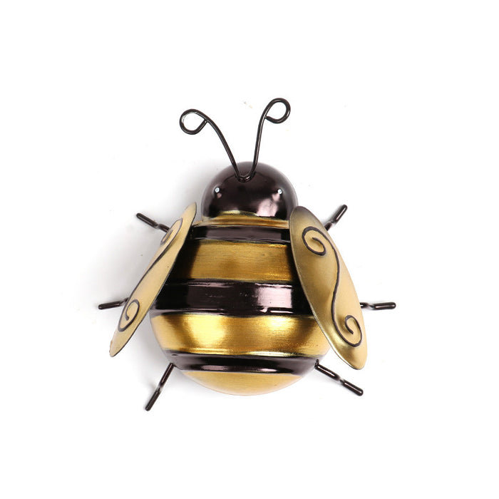 Idyllische Bienen-Wanddekoration aus Eisen